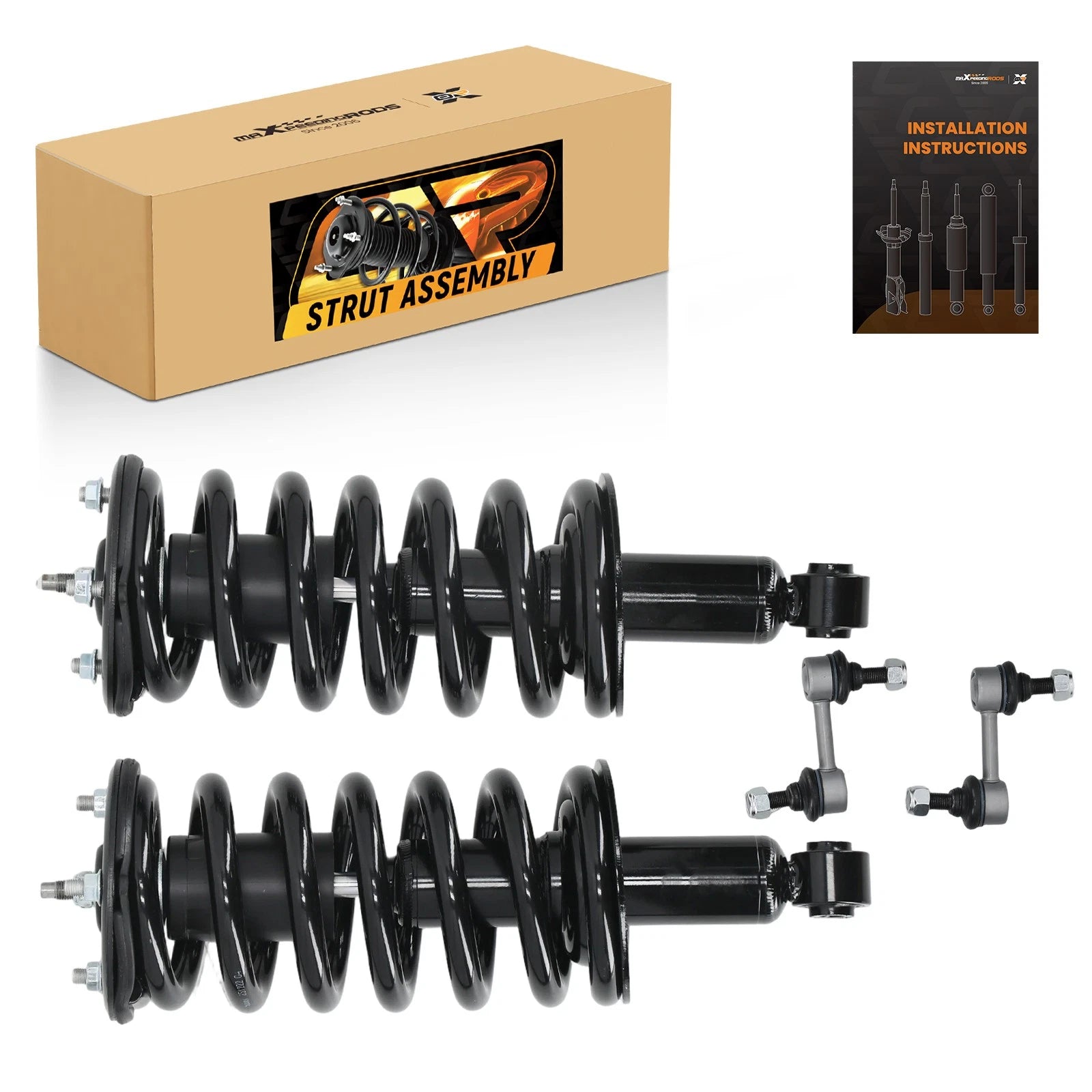 Front Shocks Struts Coil Spring Sway Bar Links Kit for Infiniti QX56 (2004–2010)