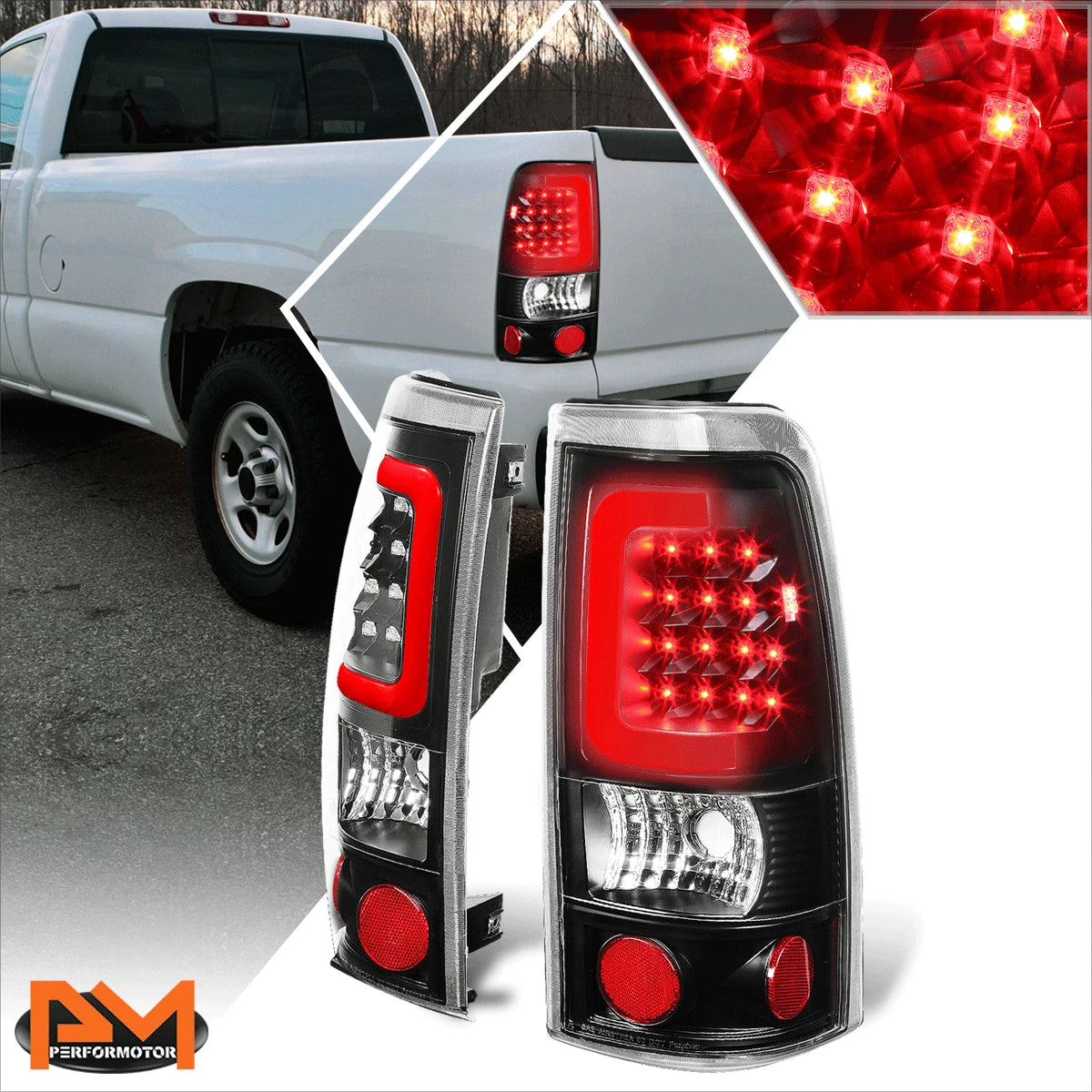 Passenger Side Chrome Red LED Tail Light for Honda Pilot (2016–2018)