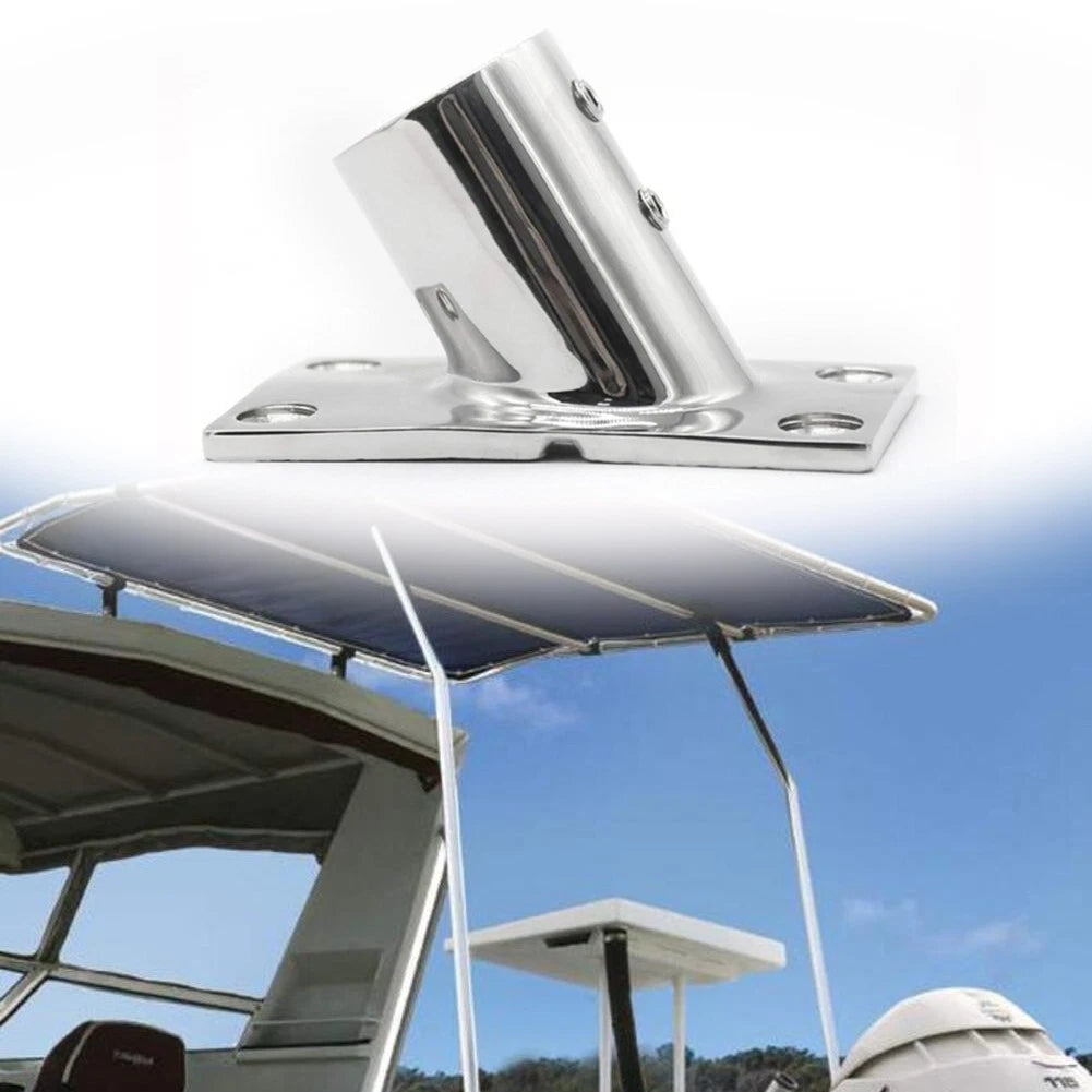 316 Stainless Steel Pipe Seat Bottom 60 Degree for Marine Awning Handrail