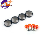 Set of 4 Smoke Turn Signal Lens Bulbs for FXDF Softail Dyna Sportsters (2002–Present)