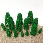 50x Pine Trees for Train Railroad Wargame Diorama Landscape