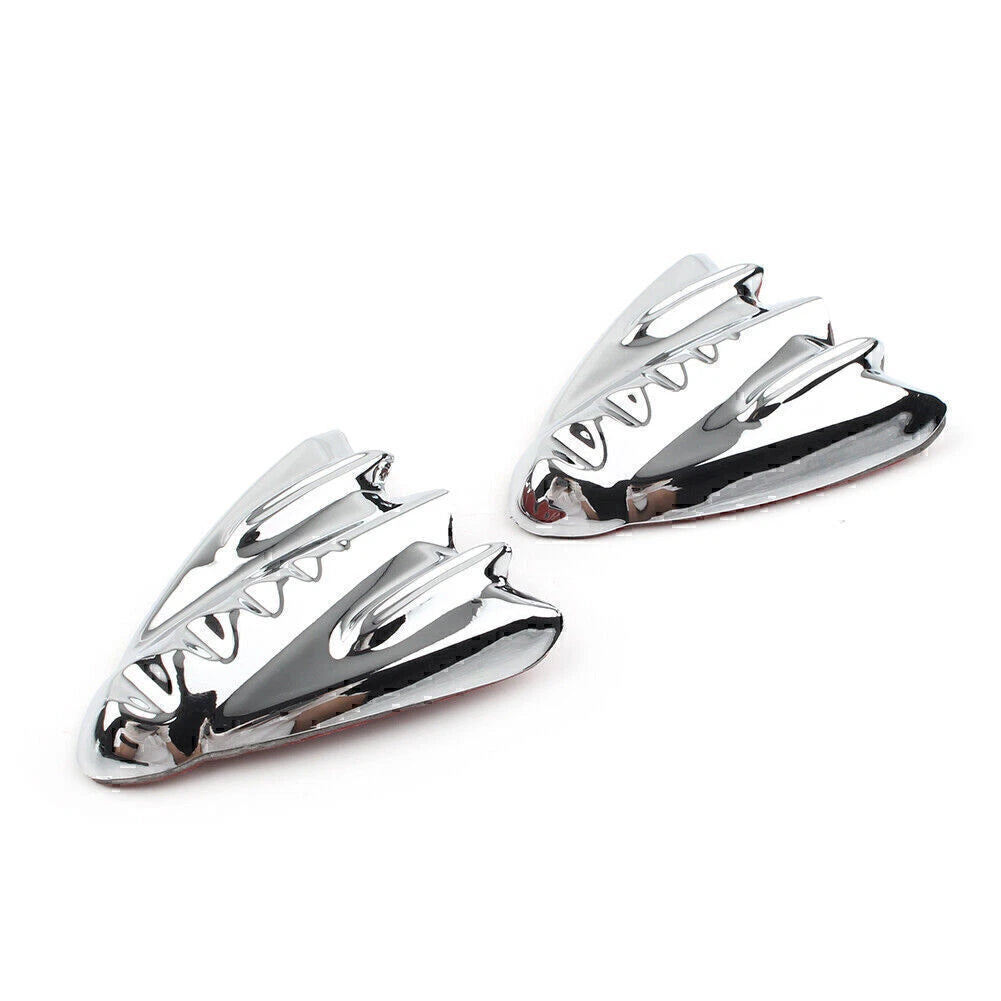 Chrome Inner Fairing Mirror Block Off Cover Plates for Harley Street Glide (2006–2013)