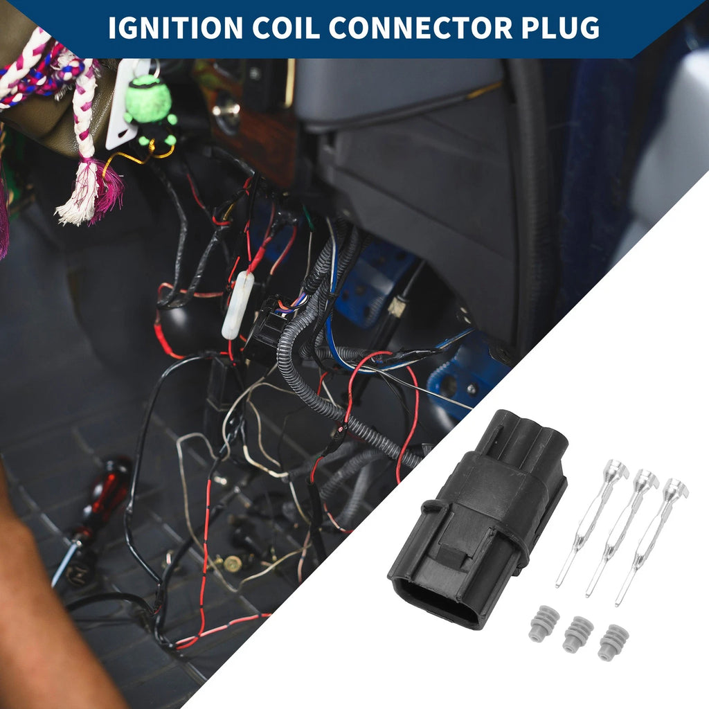 Ignition Coil Connector Plug Male Wire Terminal for Honda Acura (1 Set)
