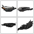 Headlight for Toyota Corolla (2017–2019) Right Side Black Clear