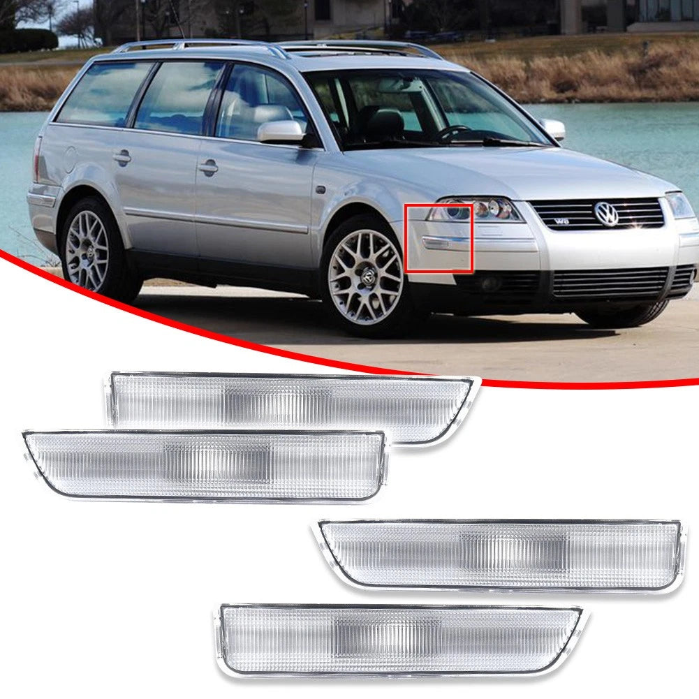 Set of 4 Clear Side Marker Lights for VW Passat (2001–2005)