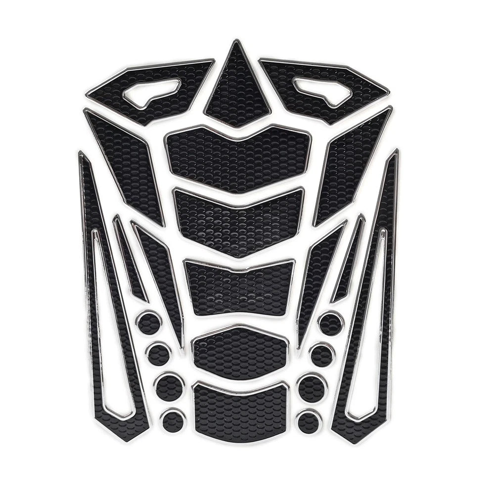 Motorcycle Oil Fuel Tank Pad Cover Guard Protector Decal Sticker Silver