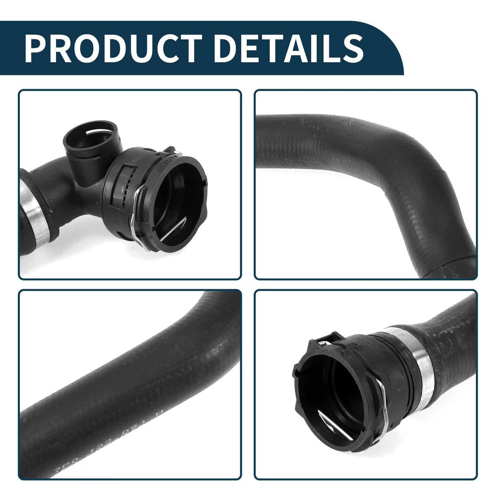 Upper Radiator Hose for Volkswagen Touareg 3.0L (2004–2010) No. 7P0122051H