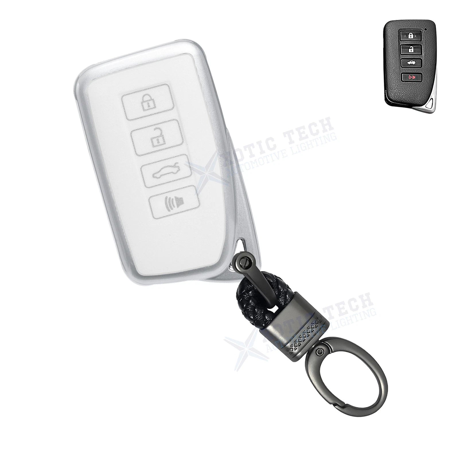 TPU Leather Remote Key Fob Cover Holder for Lexus (2013–2022)