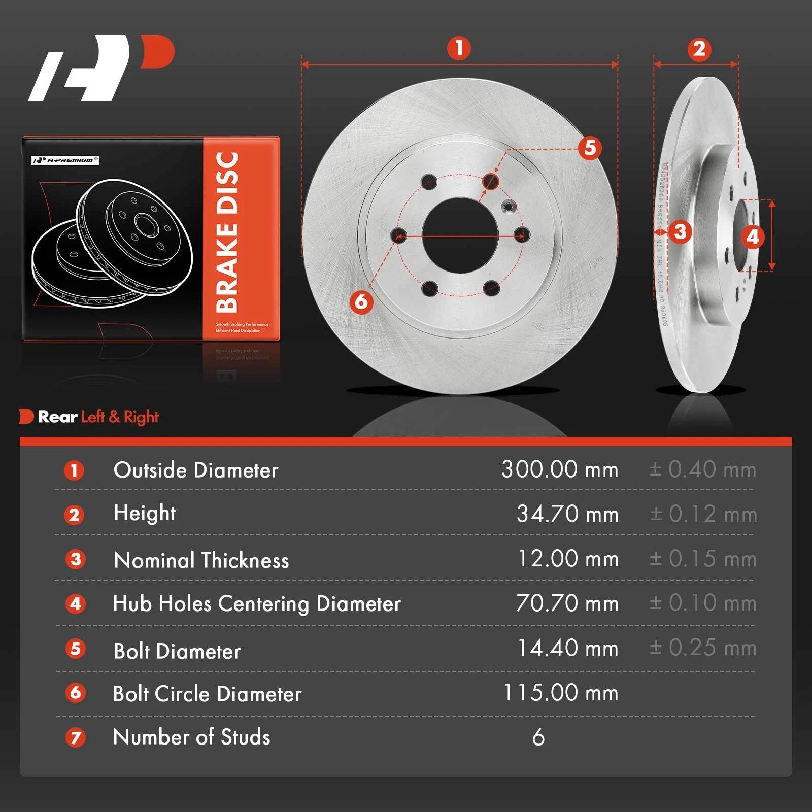 Rear Disc Brake Rotors for Chevrolet Uplander (2006-2009)