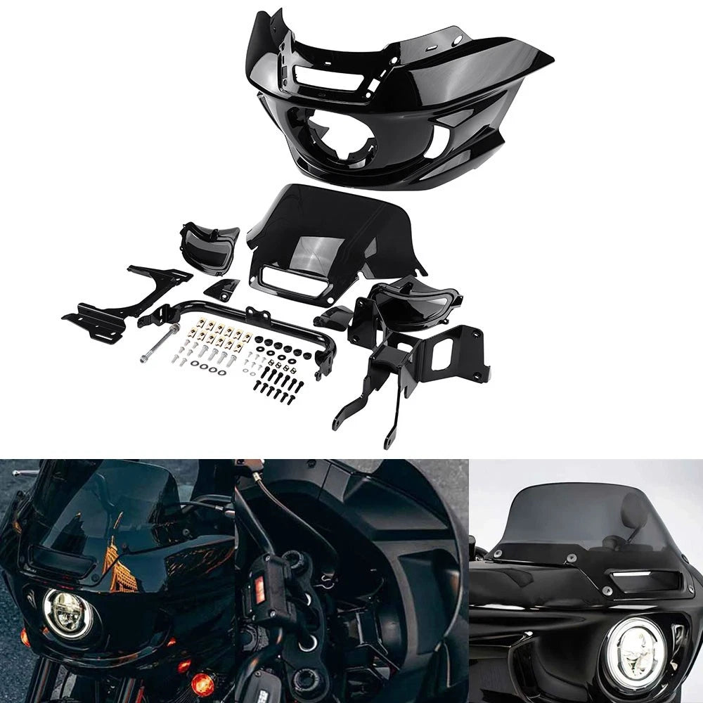 Headlight fairing windshield bracket for Harley Street-Bob FXBB FXBBS (2018–2024)