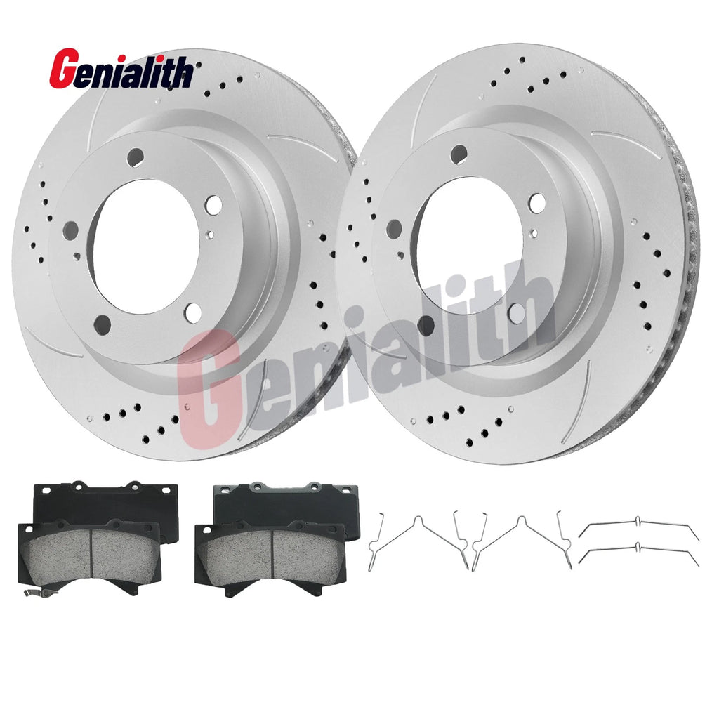 Front Brake Rotor & Pads for Lexus LX570 (2016–2021) Toyota Tundra (2007–2021)