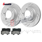 Front Brake Rotor & Pads for Lexus LX570 (2016–2021) Toyota Tundra (2007–2021)