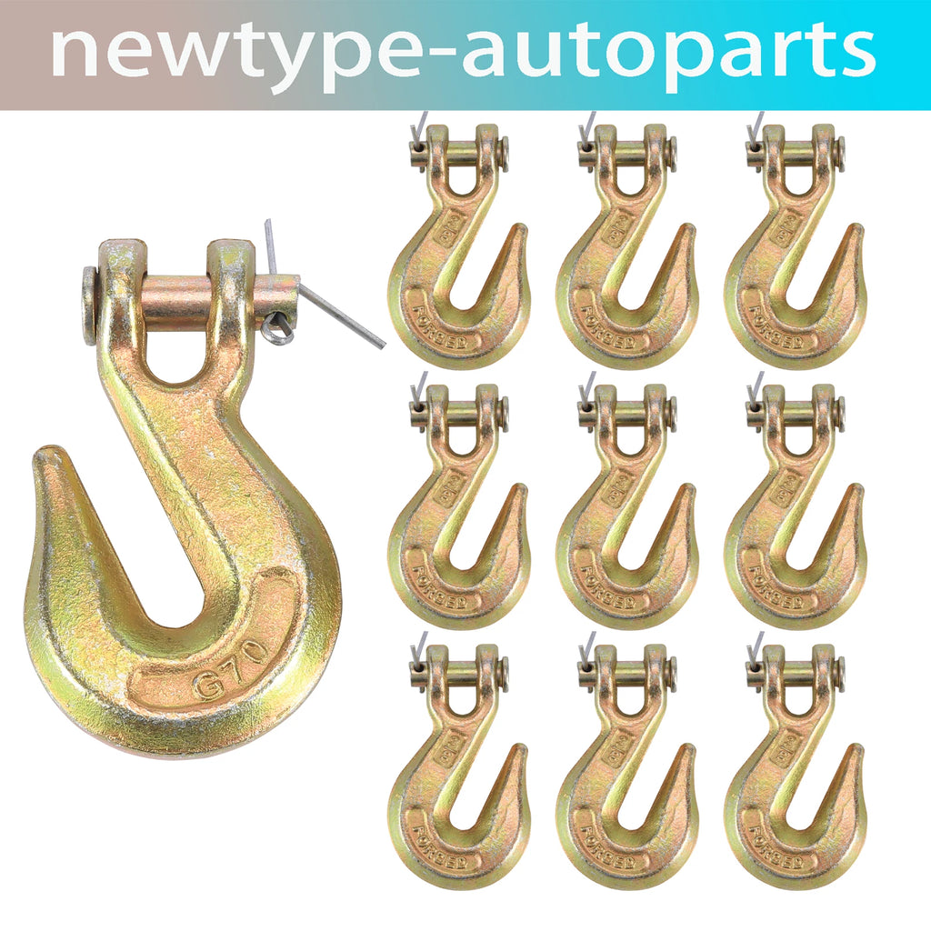 10X 3/8" G70 Clevis Grab Hooks for Flatbed Truck Trailer