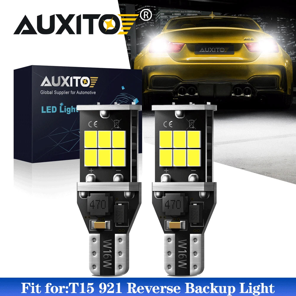 2X T15 912 W16W 921 LED Bulbs for Back Up Reverse Lights