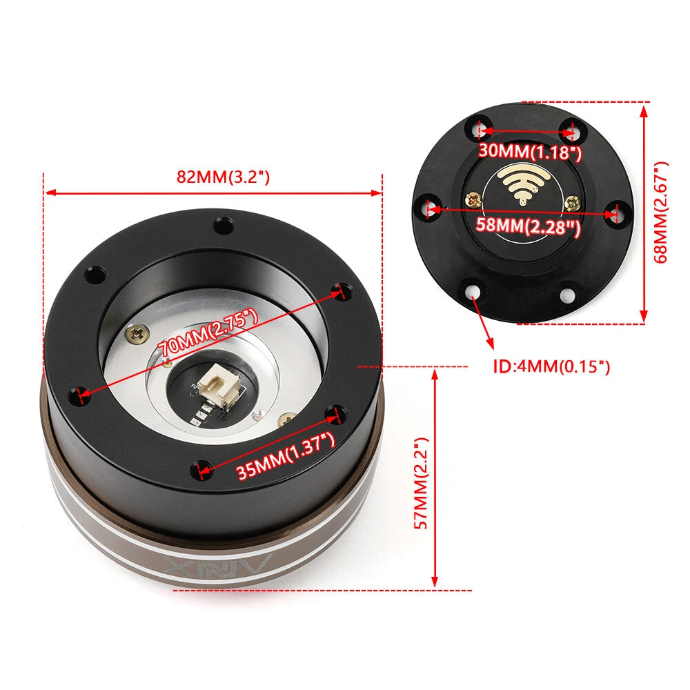 Wheel Base + Quick Release 70mm for Simagic Moza Racing Simulator