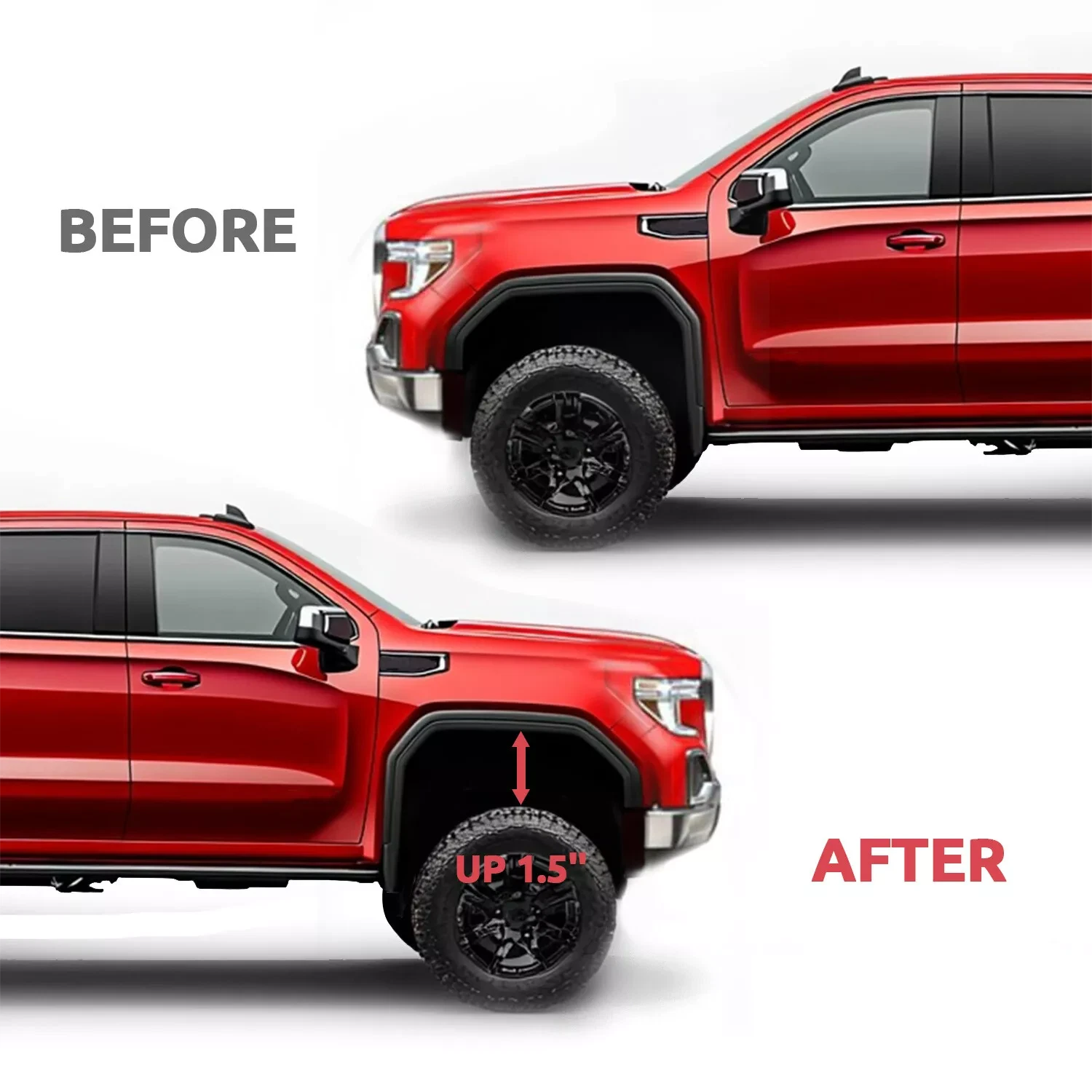 1.5" Front Suspension Lift Leveling Kit for Silverado Sierra Tahoe Yukon (2007–2019)