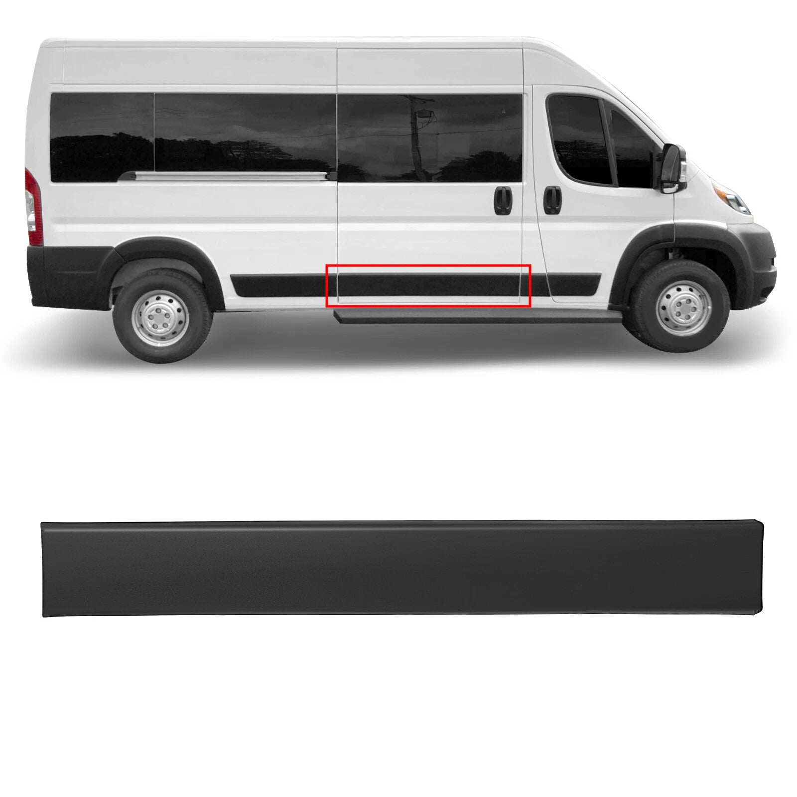 Right Side Sliding Door Trim Molding for Ram Promaster (2019–2024)
