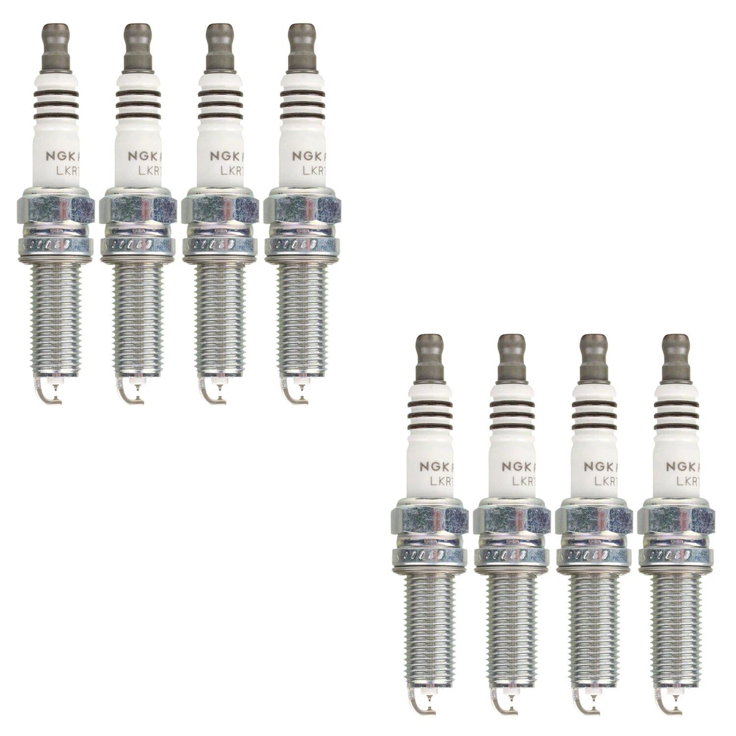 Set of 8 NGK Ruthenium HX Spark Plugs for Equus K900 V8 (2015–2016)