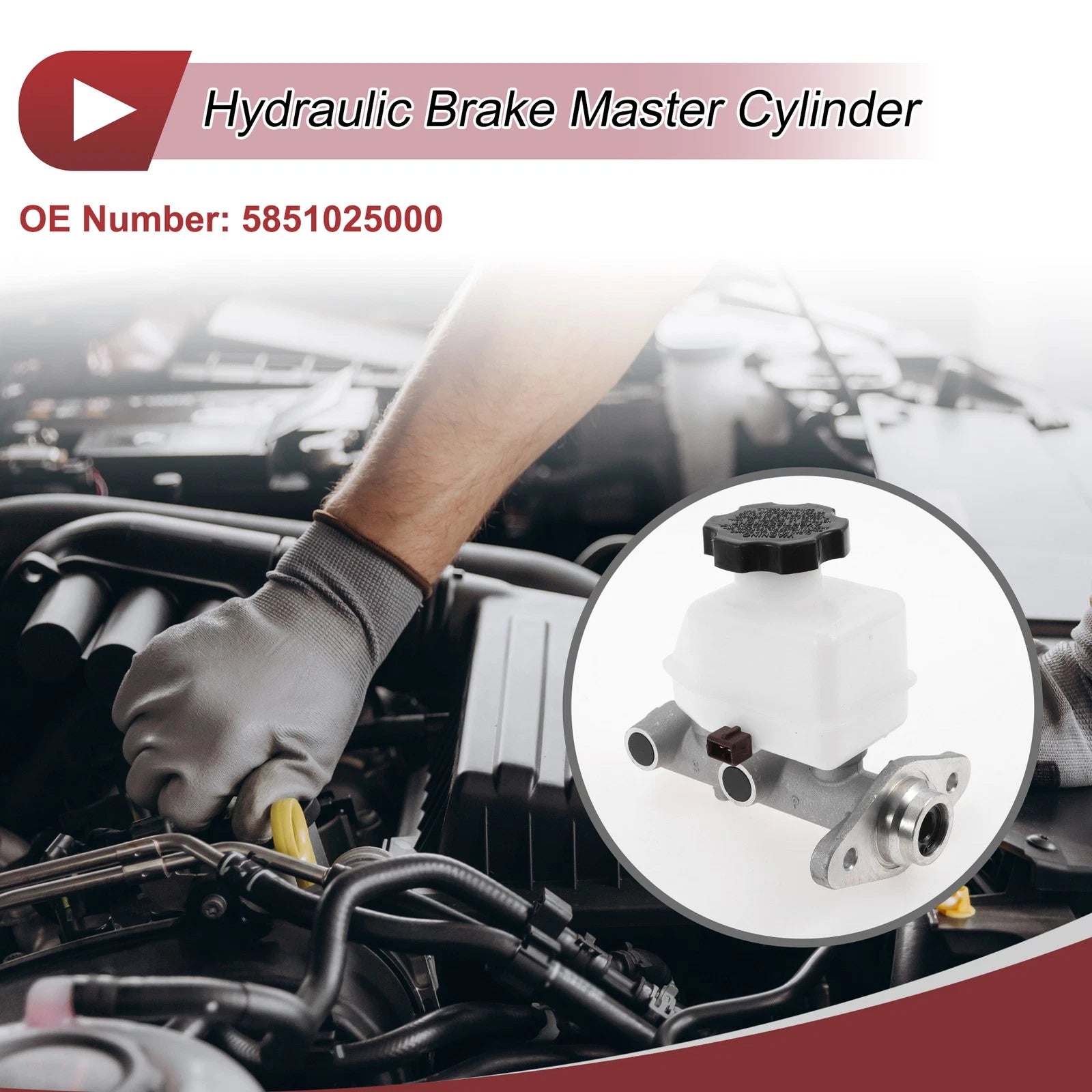 Brake Master Cylinder with Reservoir No. 5851025000 for Hyundai Accent (2000–2004)