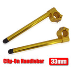 7/8" Clip-On Handlebars for Universal Fit (295mm, 33mm Fork Tubes)