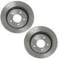 2X Brembo Xtra Rear Drilled Brake Disc Rotors for Mazda 3 (2004–2013)