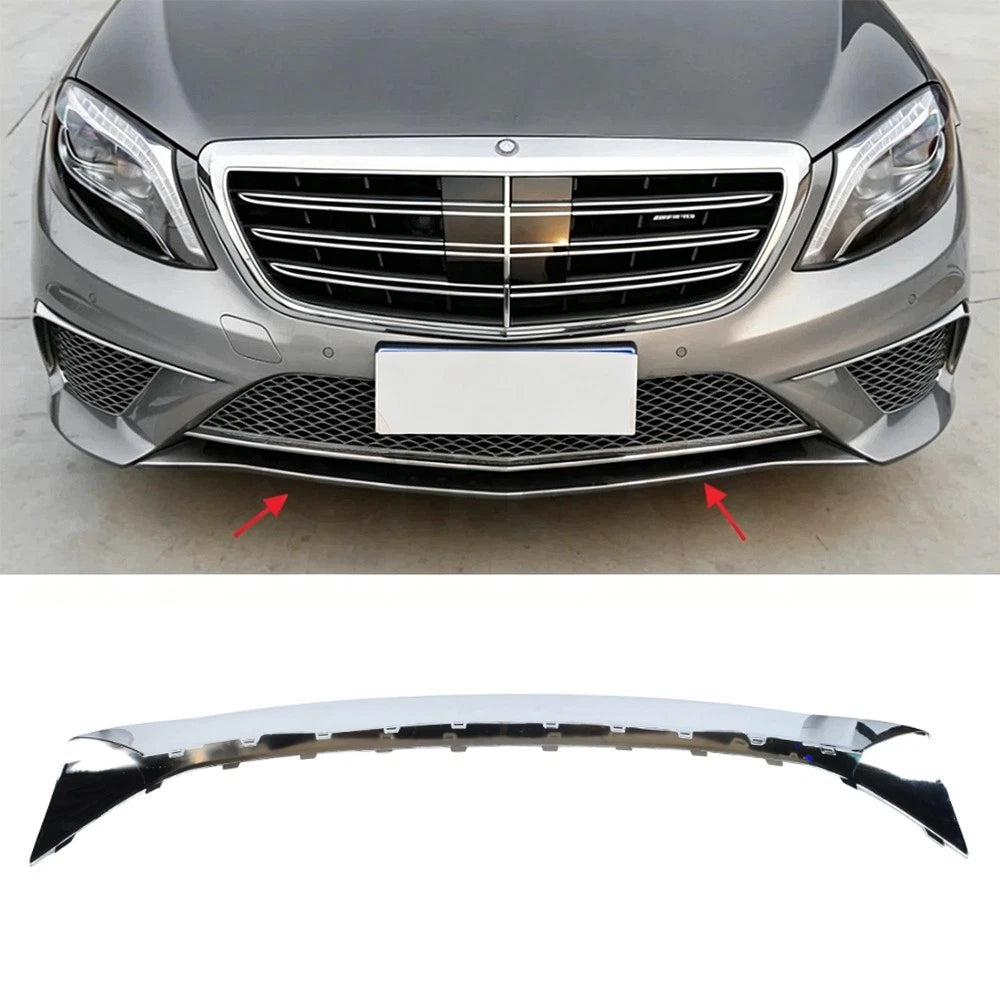 Chrome Front Bumper Lower Molding Trim for Mercedes W222 S65 S63 AMG (2014–2016)