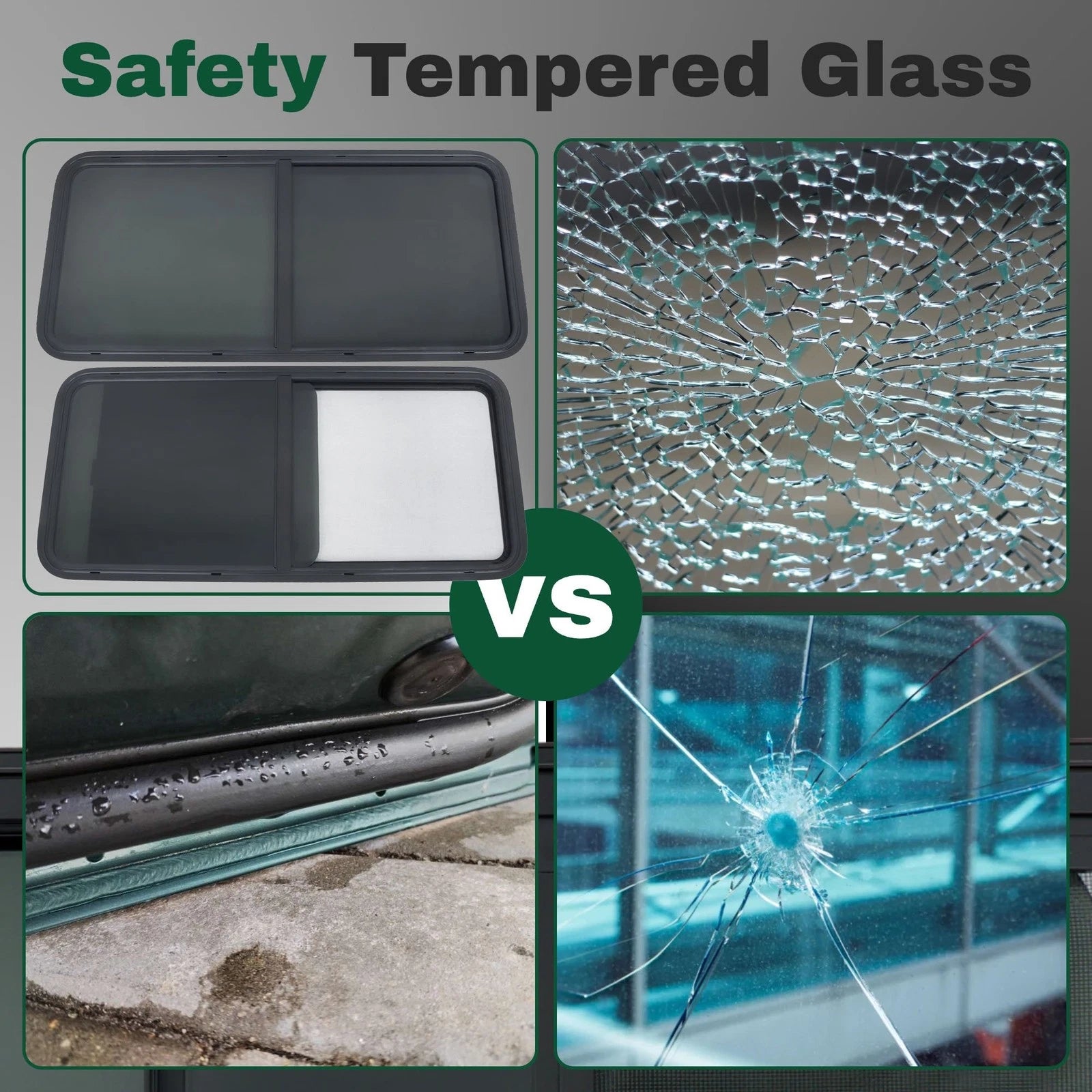 48" x 22" Horizontal Slider RV Window for Cargo Trailer