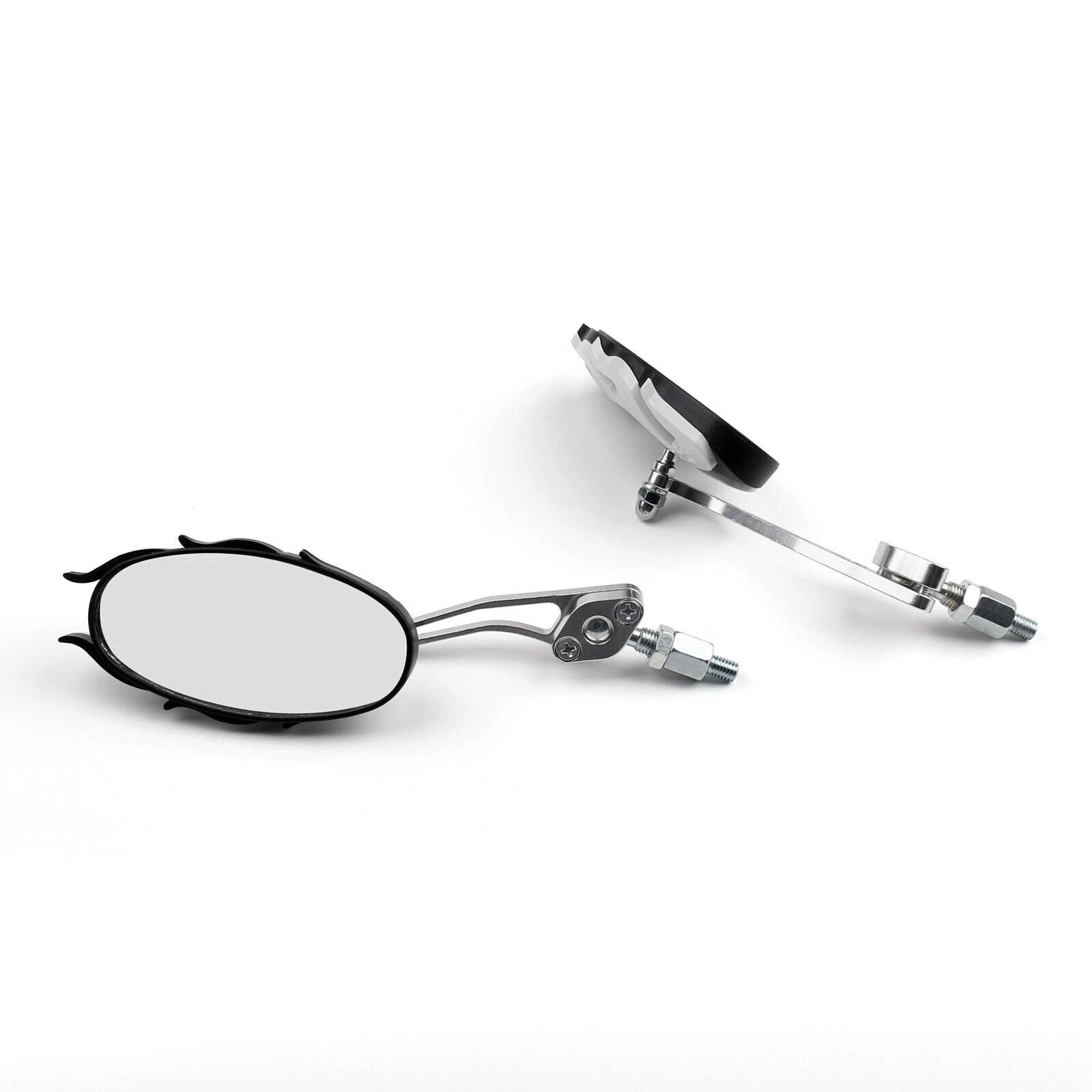 Universal Rearview Mirrors for Motorcycle (8mm 10mm) - White