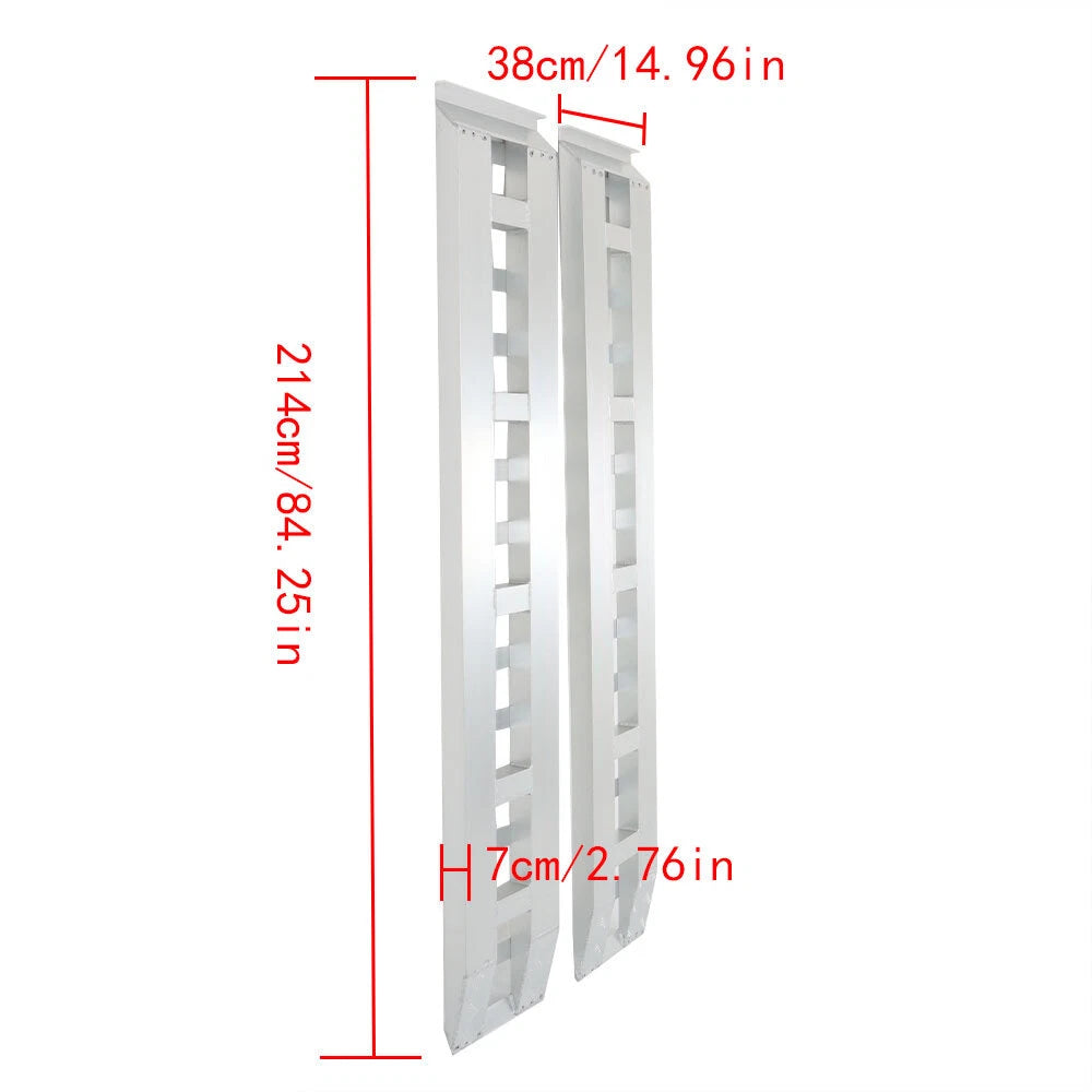 Set of 2 Aluminum Trailer Ramps 84"x15" 6000 LBS Capacity