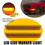 Pair Amber LED Side Marker Lights for Dodge Challenger (2015–2023)