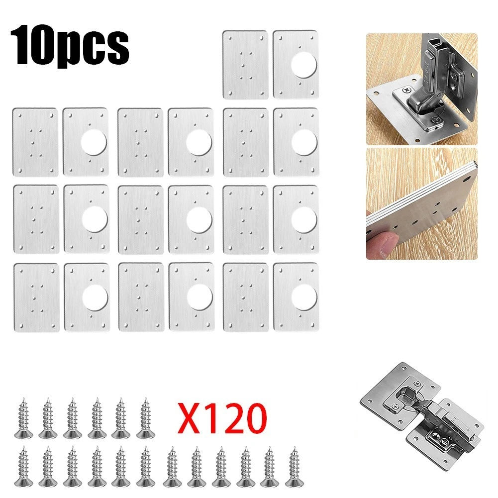 Hinge Repair Plate for Cabinet (Stainless Steel)