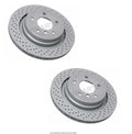 Set of 2 X-Drilled Rear Brake Rotors for BMW Z3 M3 E36 (1992–1999)