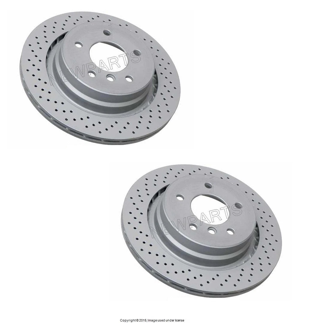 Set of 2 X-Drilled Rear Brake Rotors for BMW Z3 M3 E36 (1992–1999)