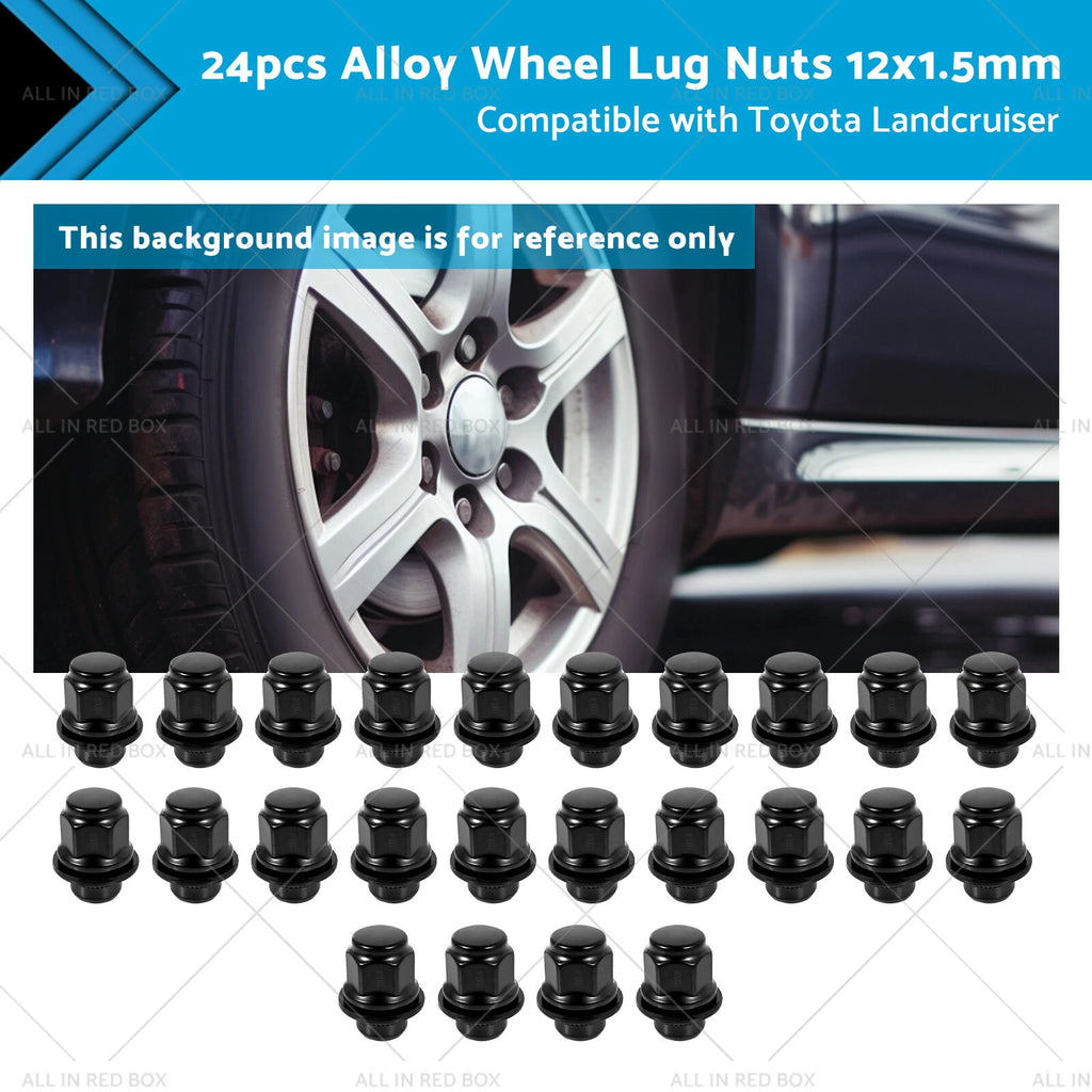 24pcs Alloy Wheel Lug Nuts for Toyota Landcruiser 200 (2008–2021)