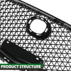 Front Bumper Upper Honeycomb Grille for Mazda 3 (2017–2018)