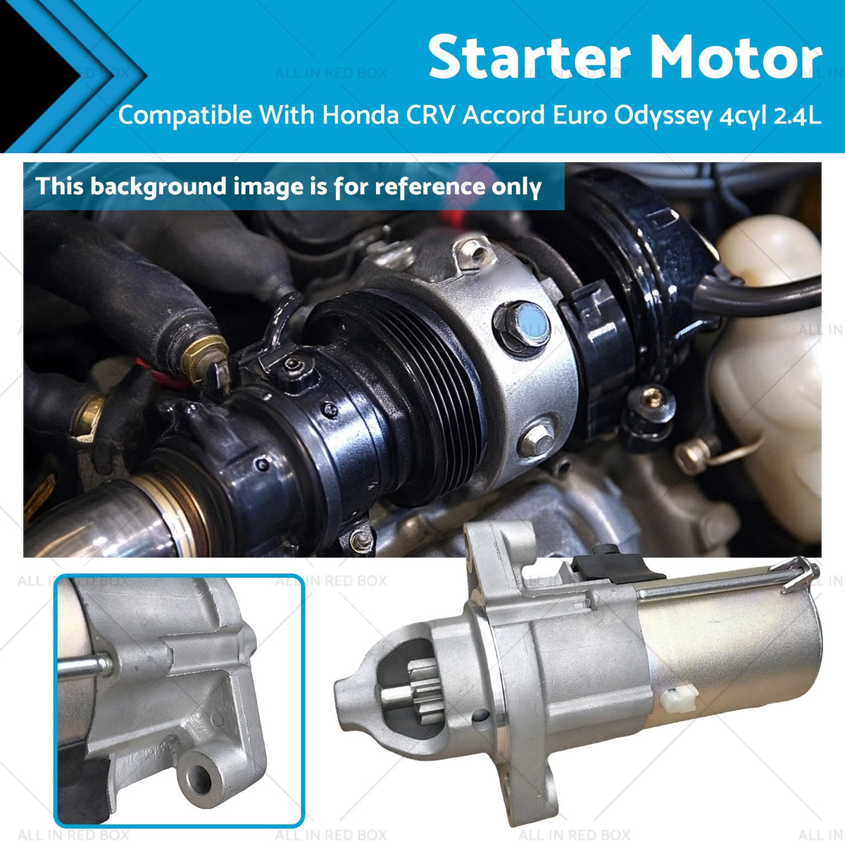 Starter Motor for Honda CR-V Accord Odyssey 2.4L (2002–2006)