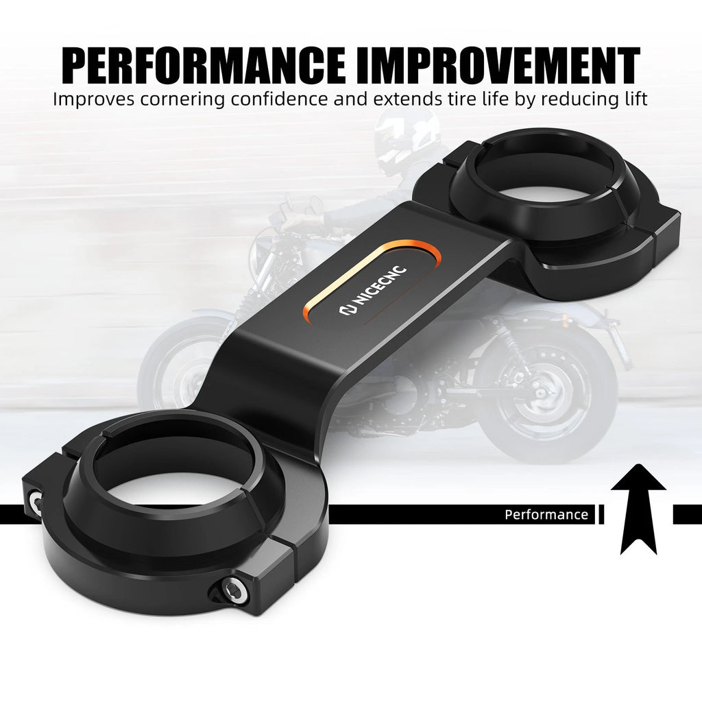 Front Method Fork Brace for Harley Dyna Low Rider FXDL (1994–2005)