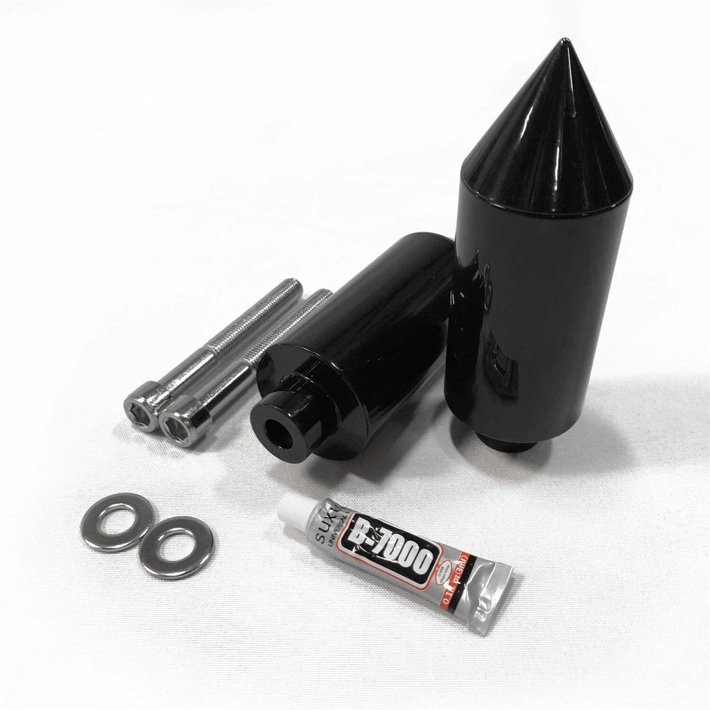 Aluminum Black Spike Frame Sliders for Yamaha FZ1 (2006–2011)