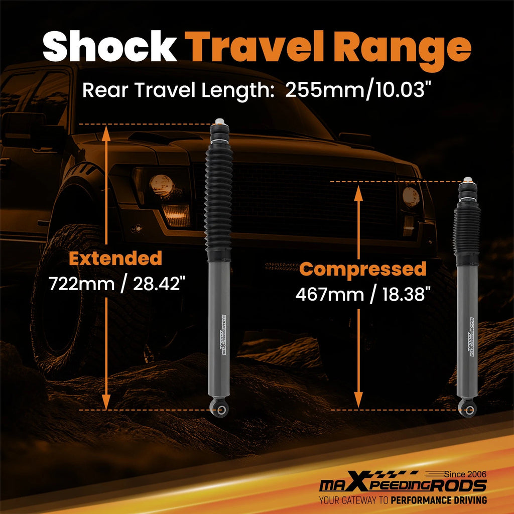 Off Road Rear Shocks 0-3" Lift for Ram 1500 2WD 4WD (2019–2023)