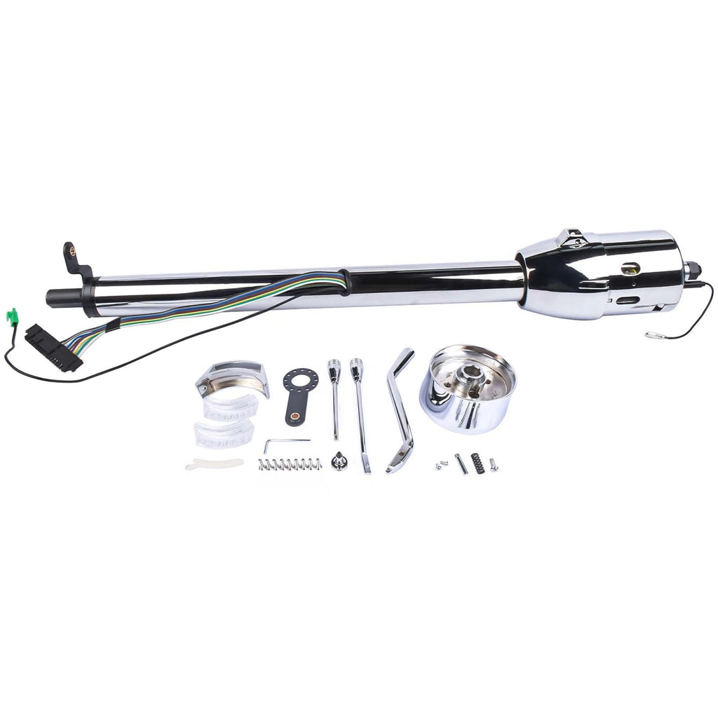 30" Chrome Tilt Steering Column Shift Indicator for Auto (No Key)