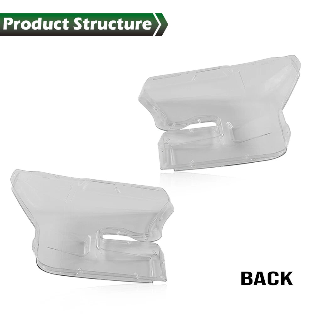 Set of 2 Headlight Replacement Lenses for Ford F-150 (2015–2017)