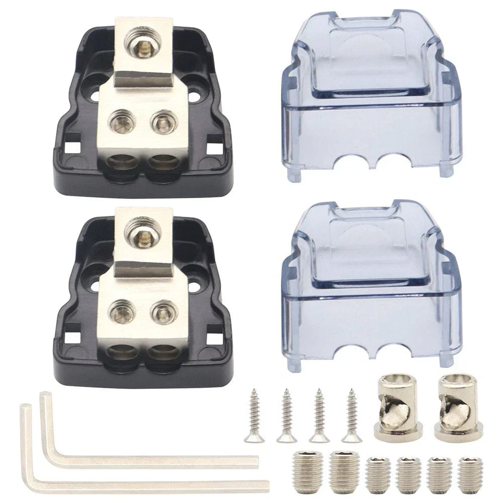 Car Audio Splitter Amp Power Distribution Block 4 Gauge In 8 Gauge Out