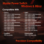 Power Window & Mirror Switch for Chevy GMC C/K 1500-3500 Yukon (1995-2000)