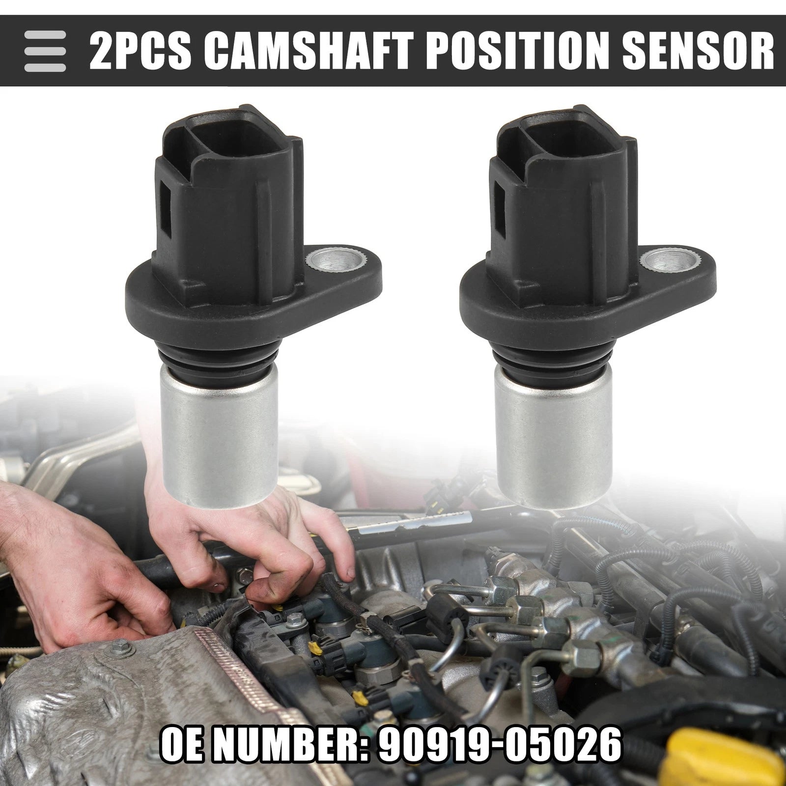 Set of 2 Camshaft Position Sensors for Toyota Camry (2002–2011) No. 90919-05026