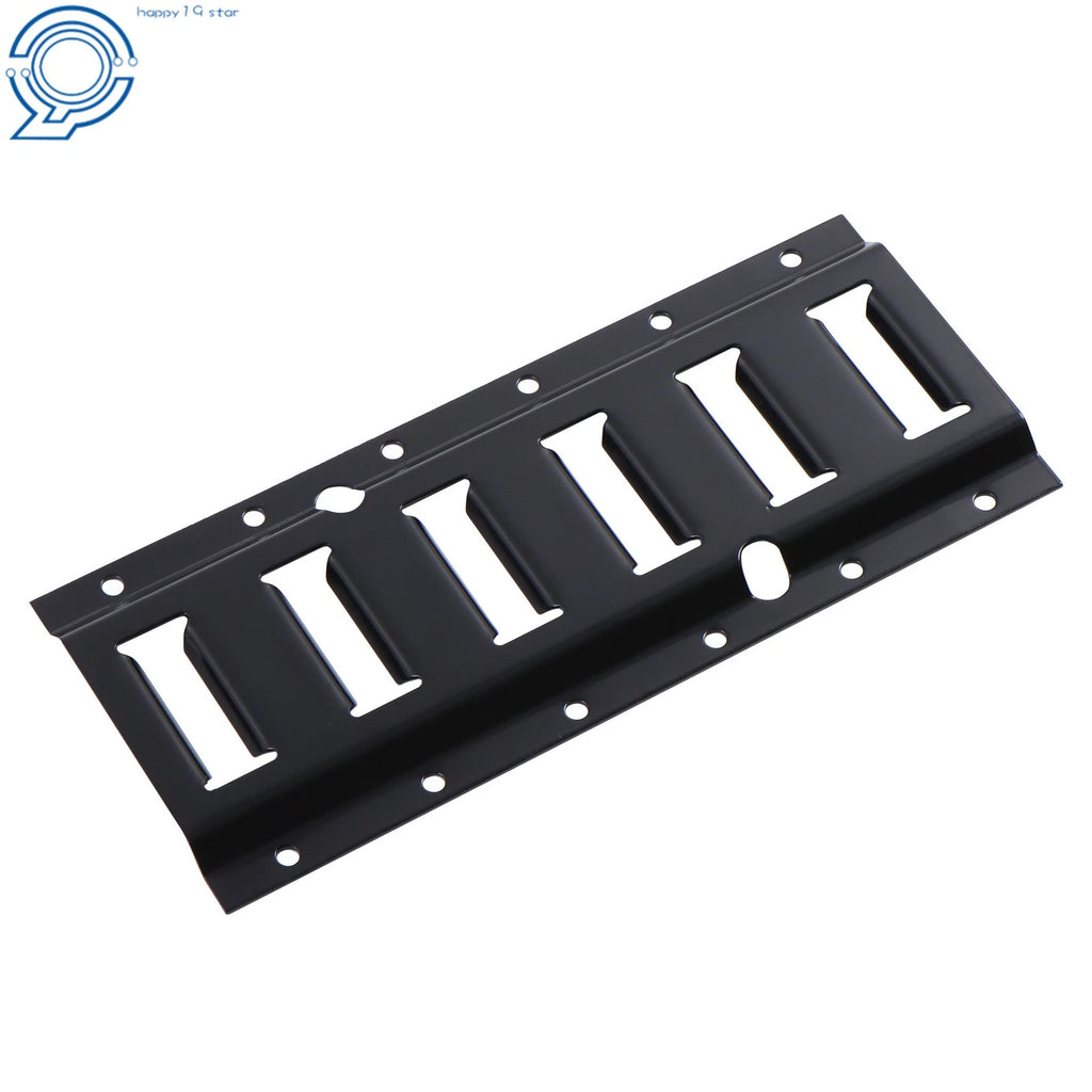 Set of 2 Black Powder-Coated Steel E Track Tie Down Rails for E Track Systems