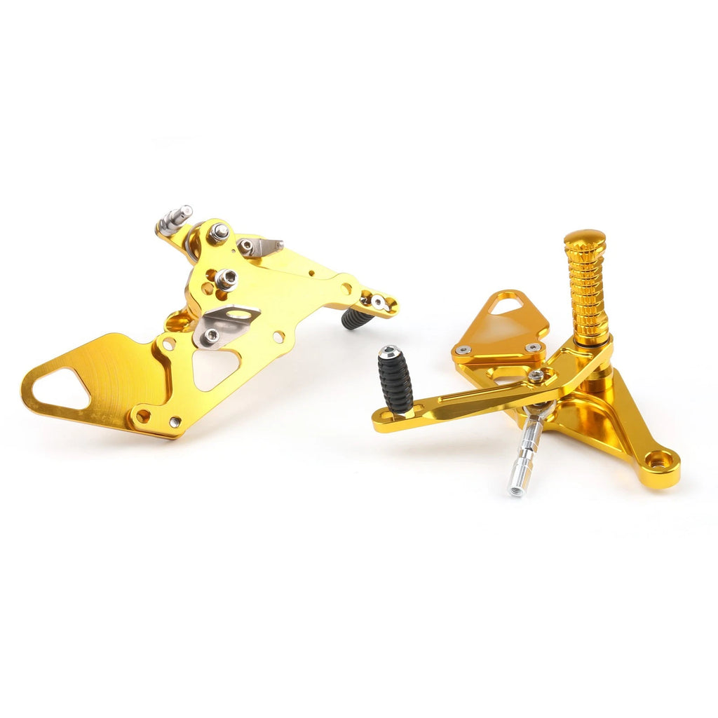 Adjustable Rearsets Foot Rest Pegs for Yamaha MT-07 FZ-07 (2013–2016) Gold #3