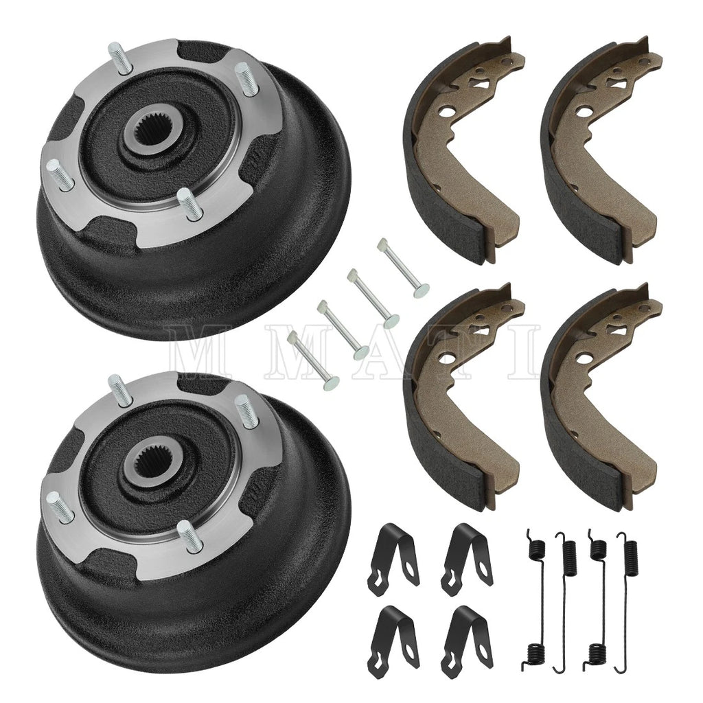 Set of 2 Front Brake Drums & Brake Shoes Kit for Kawasaki Mule SX (2017–2024)