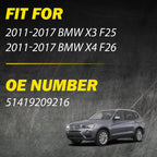 Inner Door Handle Cover for BMW X3 X4 (2011–2017) Black Trim