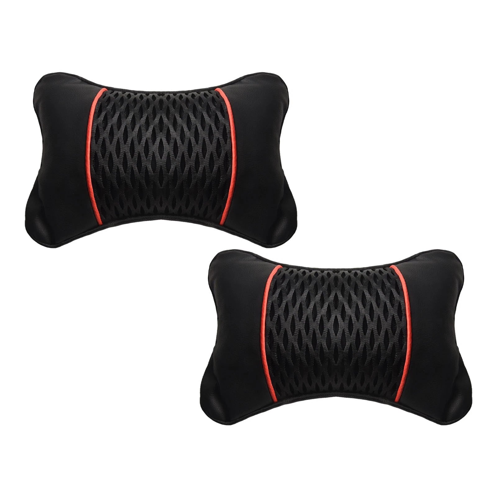 2X Headrest Cushion Pad for Universal Fit (Breathable PU Leather)