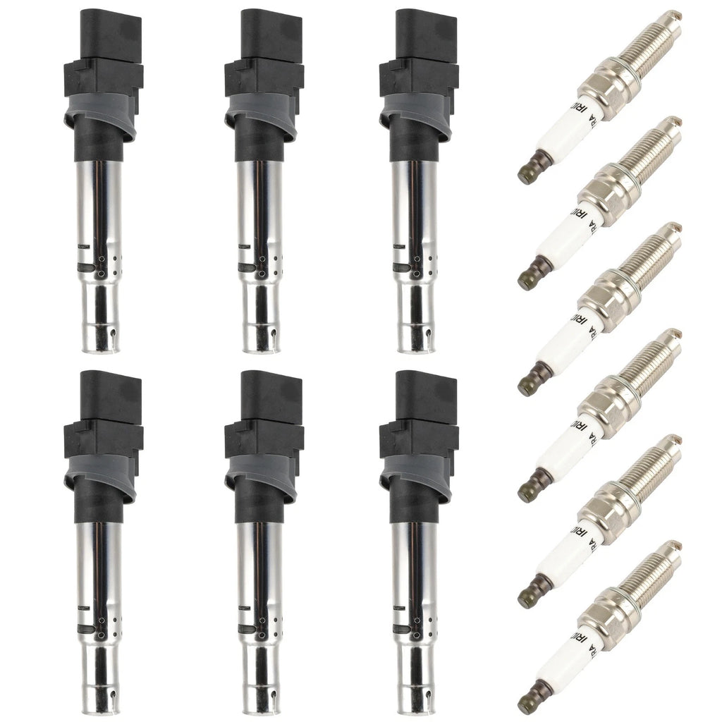 Set of 6 Ignition Coils and 6 Spark Plugs for Porsche Cayenne
